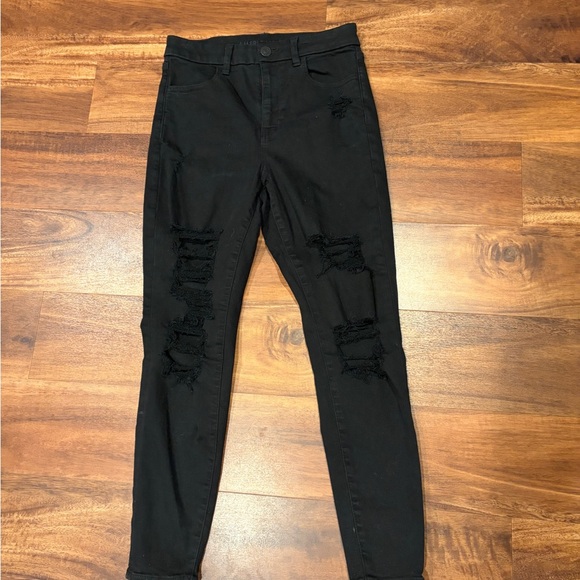 American Eagle Outfitters Denim - American Eagle Outfitters Black Ripped Skinny Jeans